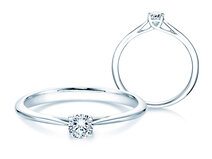 Bague de fiançailles Delight dans 18K or blanc avec diamant 0,25ct G/SI