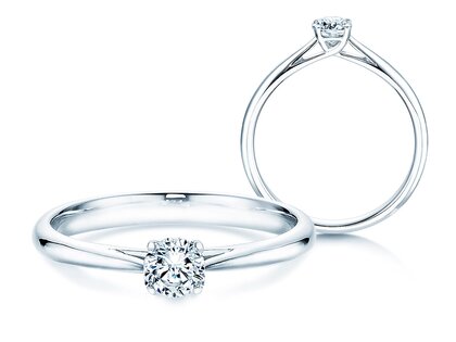 Bague de fiançailles Delight dans 14K or blanc avec diamant 0,30ct H/SI