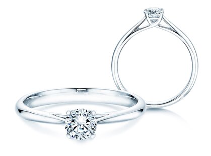 Bague de fiançailles Delight dans platine 950/- avec diamant 0,40ct G/SI