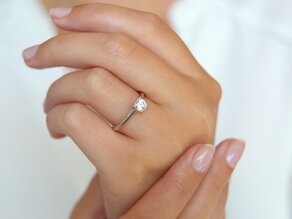 Bague de fiançailles Delight dans 14K or blanc avec diamant 0,50ct H/SI