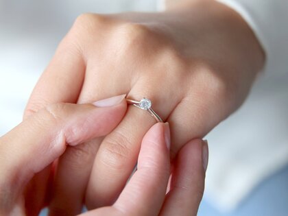 Bague de fiançailles Delight dans 14K or blanc avec diamant 0,30ct H/SI