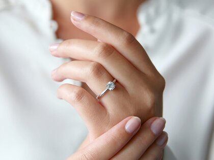 Bague de fiançailles Delight dans 14K or blanc avec diamant 0,75ct G/IF