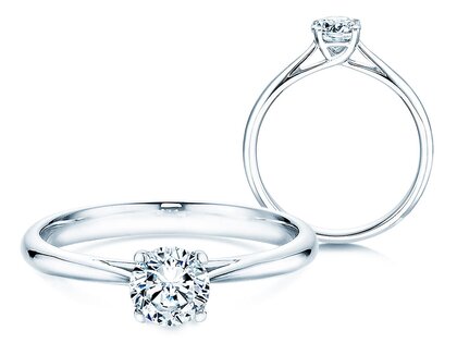 Bague de fiançailles Delight dans 14K or blanc avec diamant 0,50ct H/SI