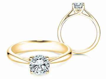 Bague de fiançailles Delight en 9K or blanc avec diamant 1,00ct H/SI