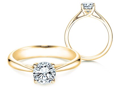 Bague de fiançailles Delight dans 14K or jaune avec diamant 1,00ct H/SI