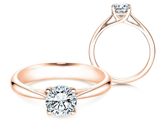 Bague de fiançailles Delight en 9K or blanc avec diamant 1,00ct H/SI
