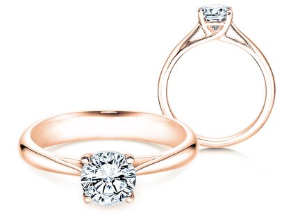 Bague de fiançailles Delight dans 18K or rose avec diamant 1,00ct G/SI