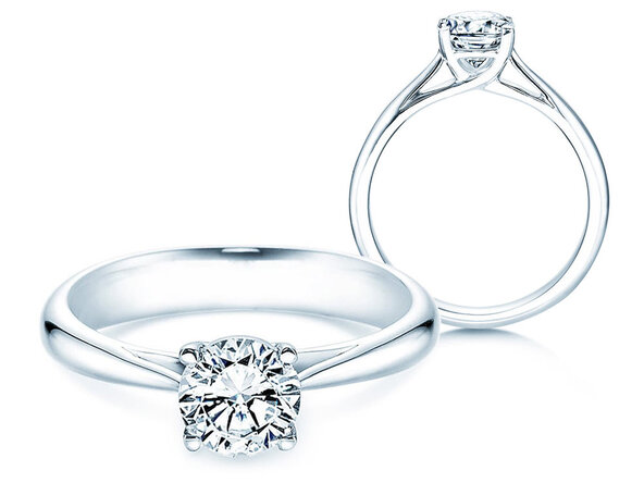 Bague de fiançailles Delight en 14K or blanc avec diamant 2,50ct G/SI
