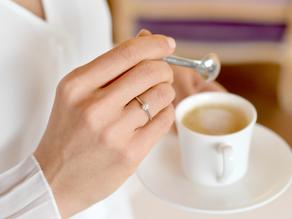 Bague de fiançailles Delight dans 18K or blanc avec diamant 0,20ct G/SI