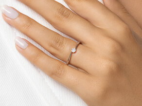 Bague de fiançailles Devotion dans 18K or blanc avec diamant 0,10ct H/SI