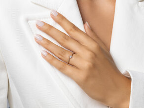 Bague de fiançailles Devotion dans 18K or blanc avec diamant 0,10ct H/SI