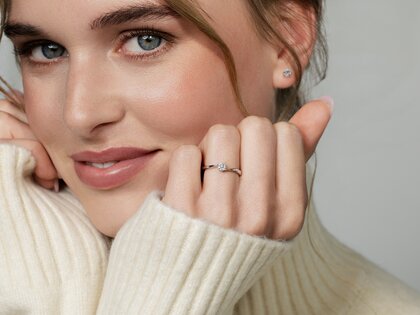 Bague de fiançailles Devotion dans 18K or blanc avec diamant 0,10ct H/SI