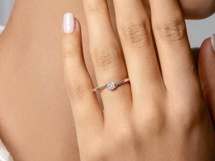 Bague de fiançailles Devotion dans 14K or blanc avec diamant 0,20ct H/SI