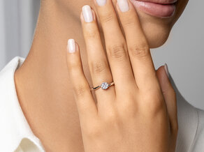 Bague de fiançailles Devotion dans 18K or jaune avec diamant 0,50ct H/SI