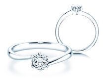 Bague de fiançailles Devotion dans platine 950/- avec diamant 0,50ct G/SI