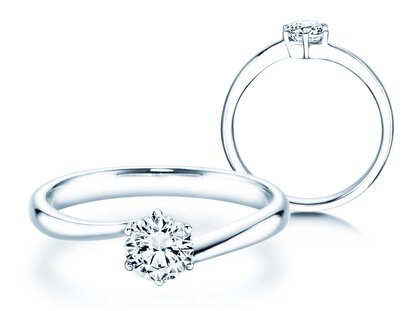 Bague de fiançailles Devotion dans platine 950/- avec diamant 0,50ct G/SI