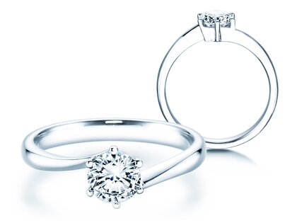 Bague de fiançailles Devotion dans 14K or blanc avec diamant 0,75ct H/SI