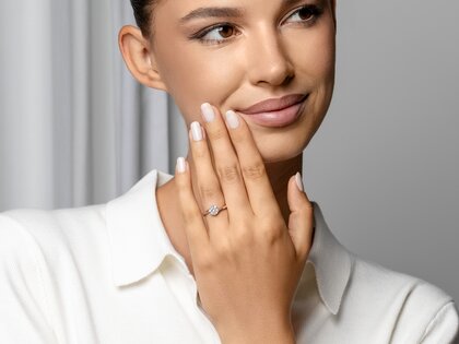 Bague de fiançailles Devotion dans 18K or blanc avec diamant 1,00ct H/SI