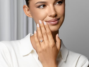 Bague de fiançailles Devotion dans 18K or blanc avec diamant 1,00ct H/SI