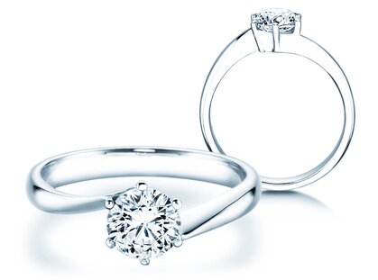 Bague de fiançailles Devotion dans 14K or blanc avec diamant 1,00ct G/SI