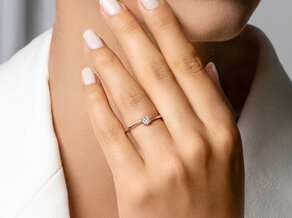 Bague de fiançailles Devotion dans 18K or blanc avec diamant 0,15ct H/SI
