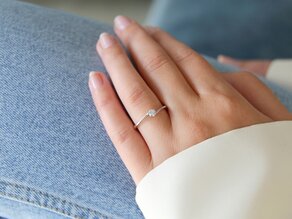 Bague de fiançailles Devotion dans 18K or blanc avec diamant 0,15ct H/SI