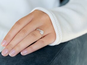Bague de fiançailles Devotion dans 18K or blanc avec diamant 1,00ct H/SI