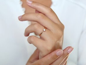 Bague de fiançailles Devotion dans 18K or rose avec diamant 0,10ct G/SI