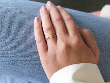 Bague de fiançailles Devotion dans or rose