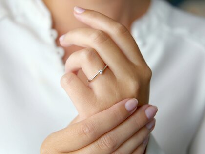 Bague de fiançailles Devotion dans 18K or blanc avec diamant 0,10ct H/SI