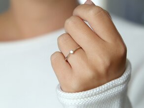 Bague de fiançailles Devotion dans 18K or blanc avec diamant 0,10ct H/SI