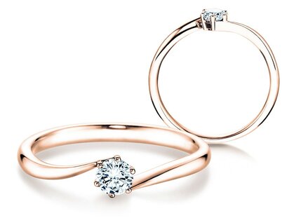 Bague de fiançailles Devotion dans 14K or rose avec diamant 0,25ct G/SI