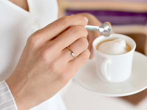 Bague de fiançailles Devotion en 14K or rose avec diamant de laboratoire 0,25ct E/VS