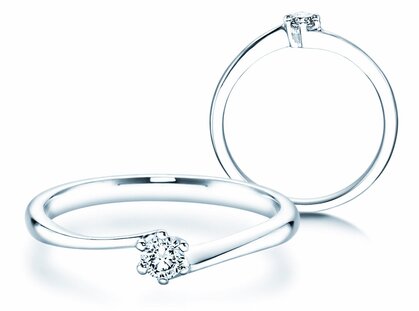 Bague de fiançailles Devotion dans or blanc