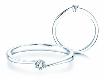 Bague de fiançailles Devotion dans 14K or blanc avec diamant 0,05ct G/SI