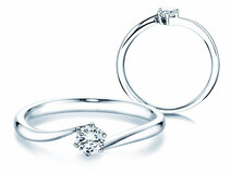 Bague de fiançailles Devotion dans 18K or blanc avec diamant 0,25ct G/SI