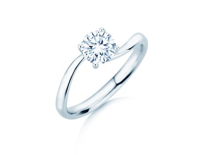 Bague de fiançailles Devour en 9K or blanc avec diamant de laboratoire 1,00ct