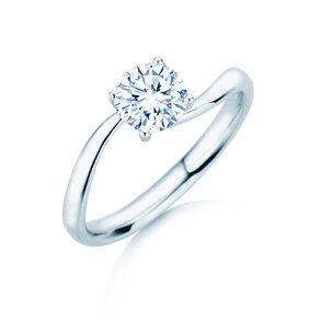 Bague de fiançailles Devour en 9K or blanc avec diamant de laboratoire 1,00ct