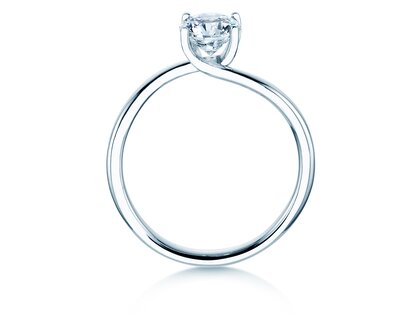 Bague de fiançailles Devour en 9K or blanc avec diamant de laboratoire 1,00ct