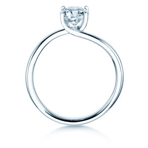 Bague de fiançailles Devour en 9K or blanc avec diamant de laboratoire 1,00ct