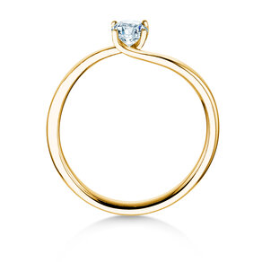 Bague de fiançailles Devour en 14K or jaune avec diamant de laboratoire 0,25ct E/VS