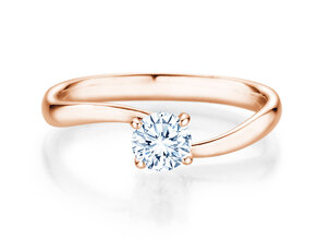 Bague de fiançailles Devour en 14K or rose avec diamant de laboratoire 0,50ct E/VS