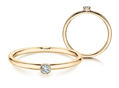 Bague de fiançailles Eternal dans 18K or jaune avec diamant 0,05ct G/SI