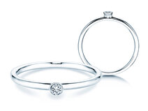 Bague de fiançailles Eternal dans 18K or blanc avec diamant 0,05ct G/SI