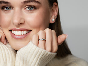 Bague de fiançailles Eternal dans Argent 925/- avec diamant 0,10ct G/SI