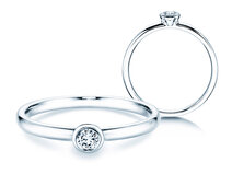 Bague de fiançailles Eternal dans 14K or blanc avec diamant 0,10ct G/SI