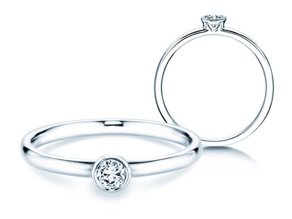 Bague de fiançailles Eternal dans Argent 925/- avec diamant 0,15ct G/VS