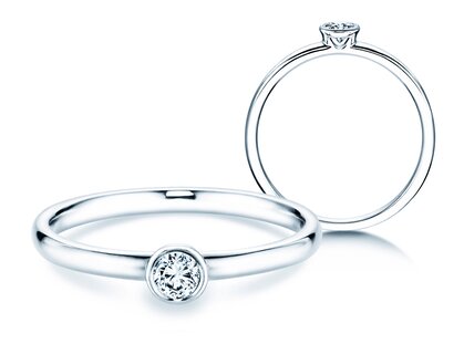 Bague de fiançailles Eternal dans 18K or blanc avec diamant 0,15ct G/SI
