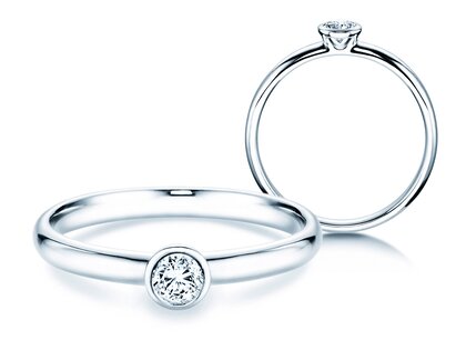 Bague de fiançailles Eternal dans platine 950/- avec diamant 0,20ct G/SI