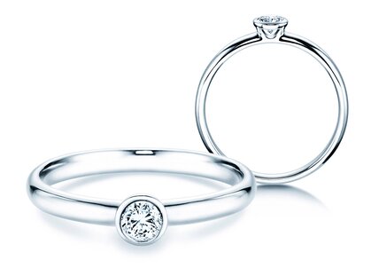 Bague de fiançailles Eternal dans 18K or blanc avec diamant 0,20ct G/SI